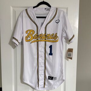 White and Yellow Savannah Bananas Baseball Jersey
